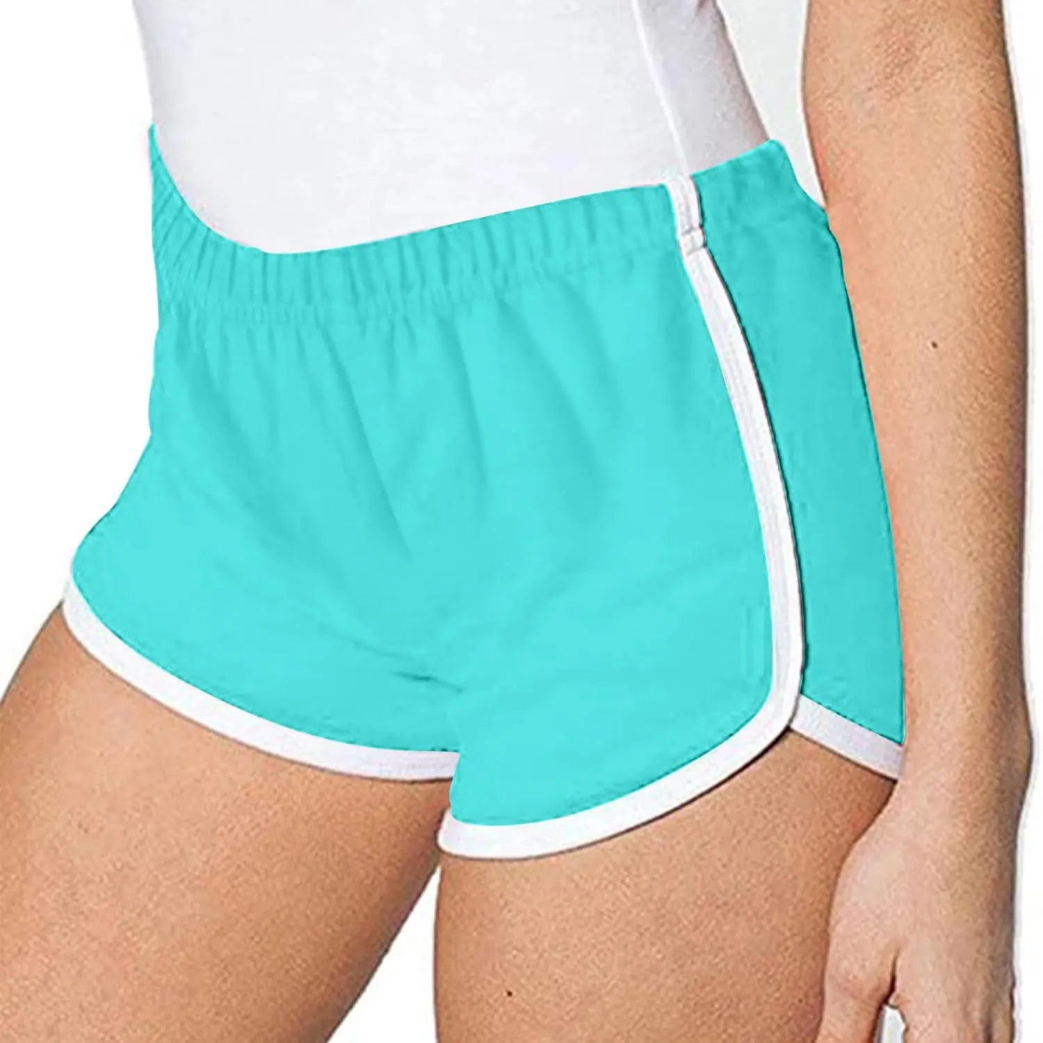 3 Pack Athletic Shorts for Women Elastic Waist Yoga Dance Shorts Running Workout Lounge Lightweight Dolphin Shorts