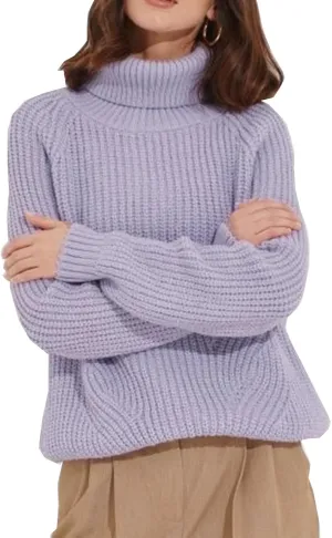 Akklian Women's Oversized Turtleneck Long Sleeve Casual Pullover Soft Knit Tunic Sweater Trendy Crochet Loose Fit Jumper Tops