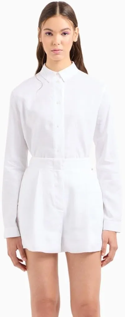 Armani Exchange Women's Linen Cotton Shorts
