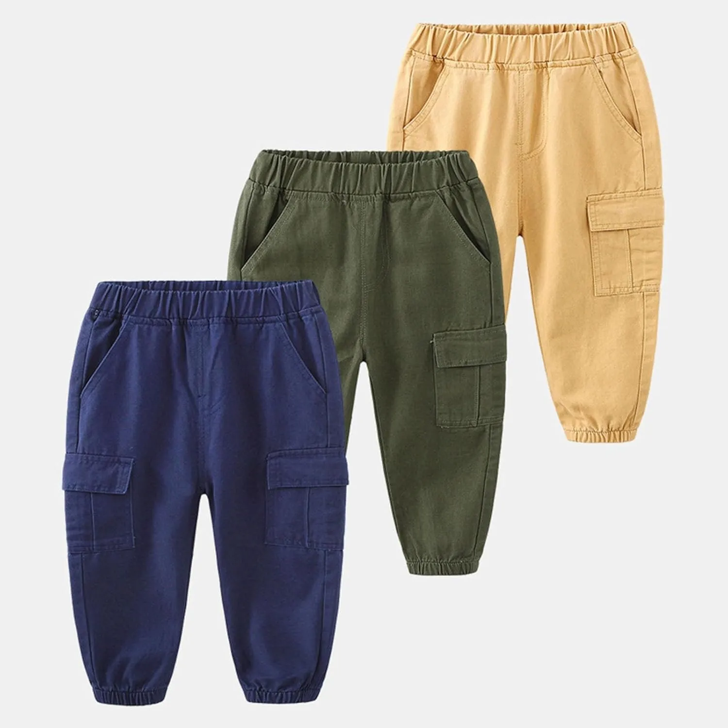 Baby Boys Sweatpants Solid Cotton Elastic Waist Trousers Active Jogger Pants Casual Toddler Baby Pants Trousers