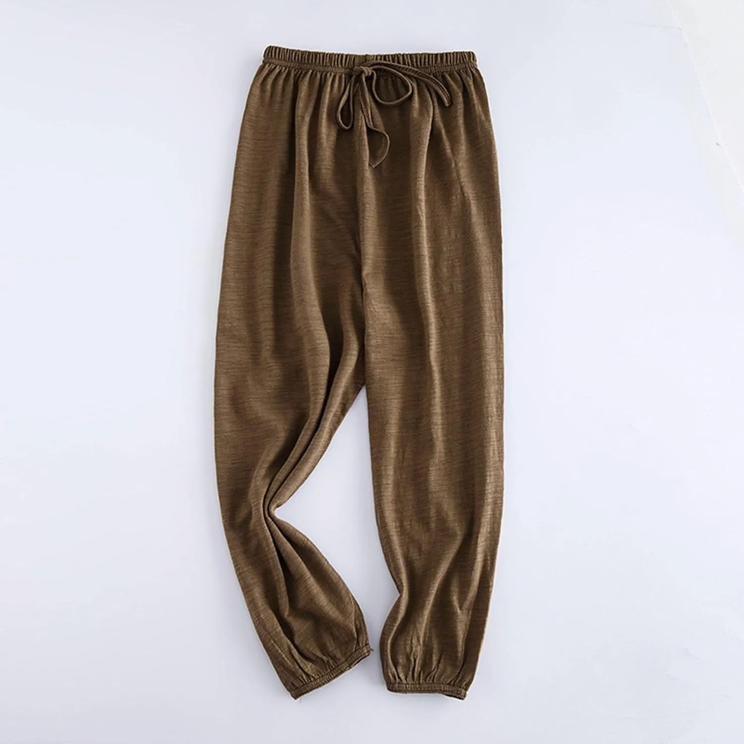 Baby Long 𝐁loomers Soft Slub Cotton Harem Pants for Boys Girls Soild Elastic Casual Joggers Dance Pants