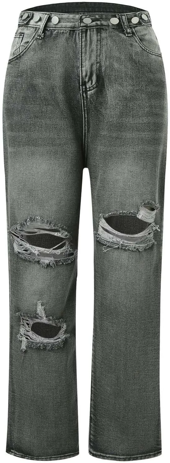Baggy Jeans for Women Y2K High Street Boyfriend Pants Vintage Jeans Aesthetic Teen Girls Hiphop Streetwear