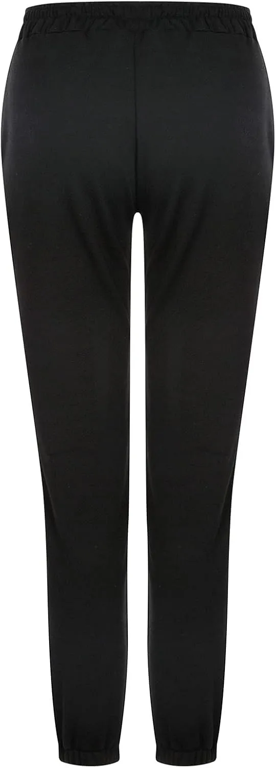 Baggy Sweatpants Fleece Cinch Bottom Sweatpants for Teen Girls High Waisted Yoga Workout Joggers with Pockets