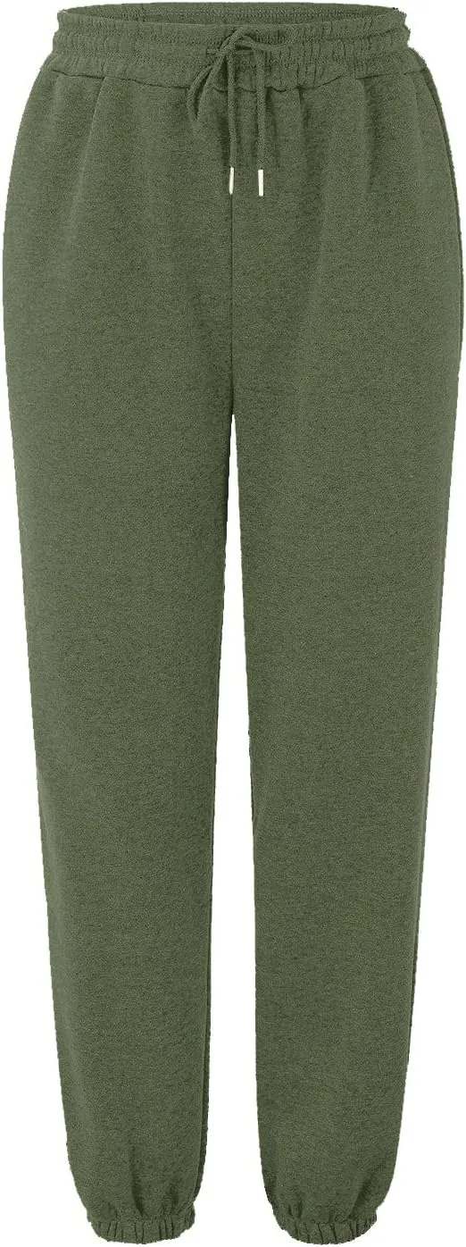 Baggy Sweatpants Fleece Cinch Bottom Sweatpants for Teen Girls High Waisted Yoga Workout Joggers with Pockets