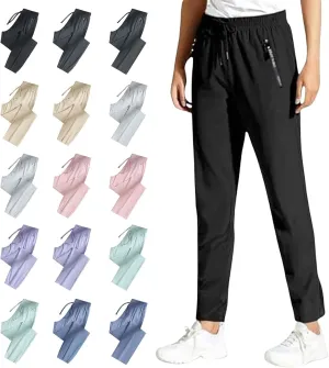 Beeswan Pants for Women&Men Long Pants Casual Joggers Sport Quick Dry Drawstring Pant Running Workout Gym with Pocket