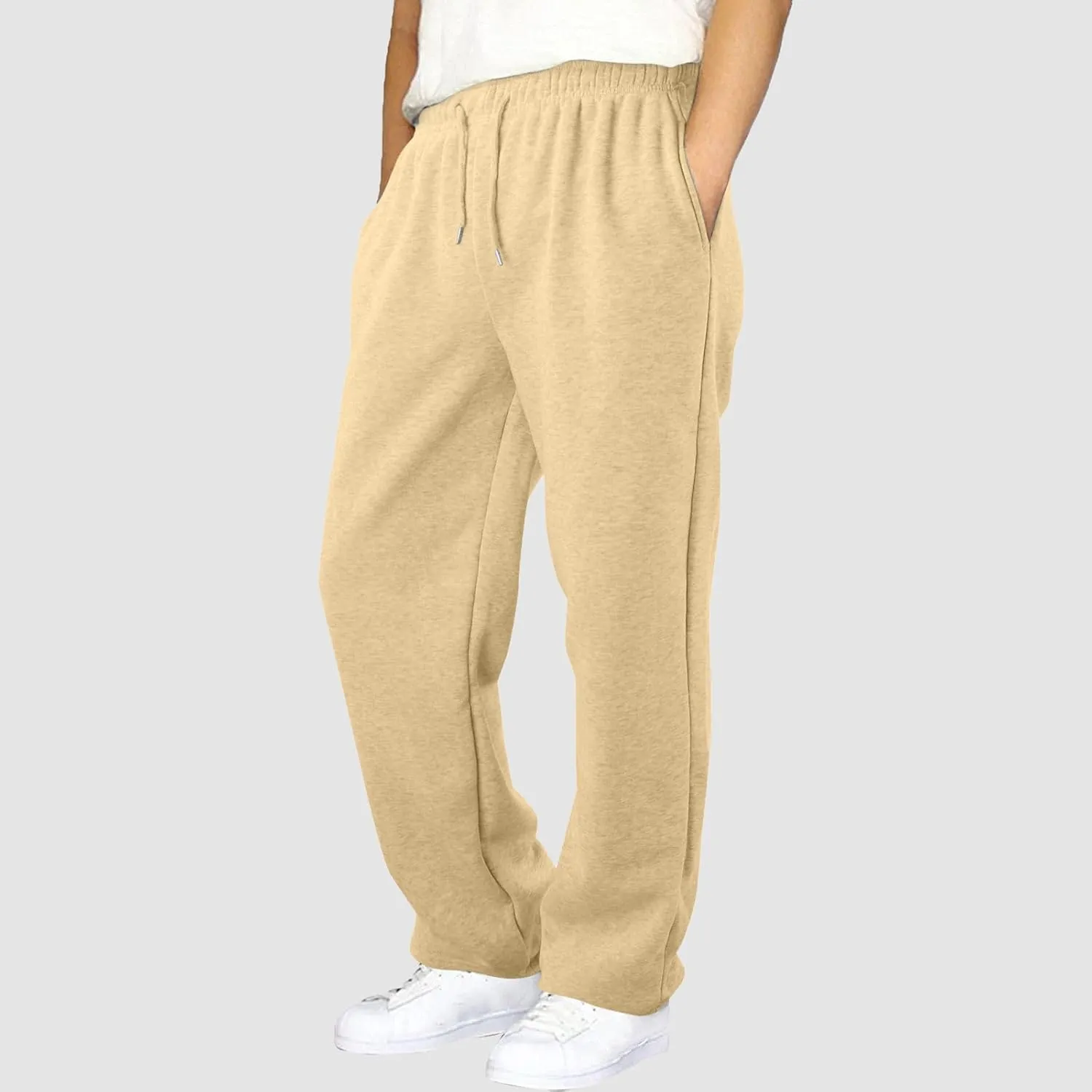 Black Cargo Pants Men Mens Oversized Cargo Pants Casual Drawstring Joggers Work Solid Color Sweatpants with Multi Pocket