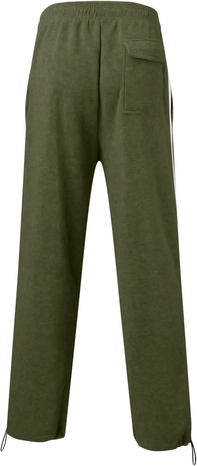 Camo Pants for Men, Casual Soldi Color Cargo Pants, Trendy Stretch Elastic Waist Tapered Climbing Trousers with Pockets