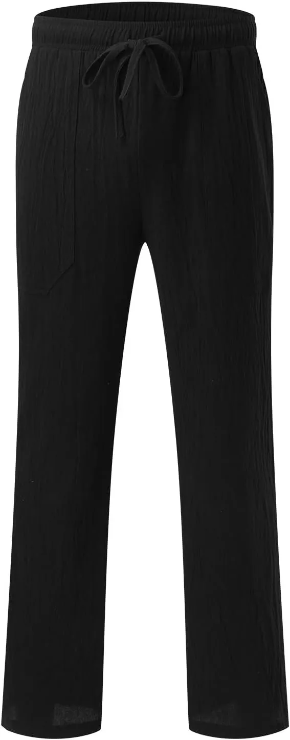 Cargo Pants for Men Big and Tall, Chino Jogger Pants Sweatpants for Men Pants Casual Rope Loose Heavyweight Fit Cargo