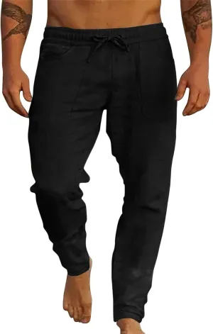 Cargo Pants for Men Big and Tall, Chino Jogger Pants Sweatpants for Men Pants Casual Rope Loose Heavyweight Fit Cargo