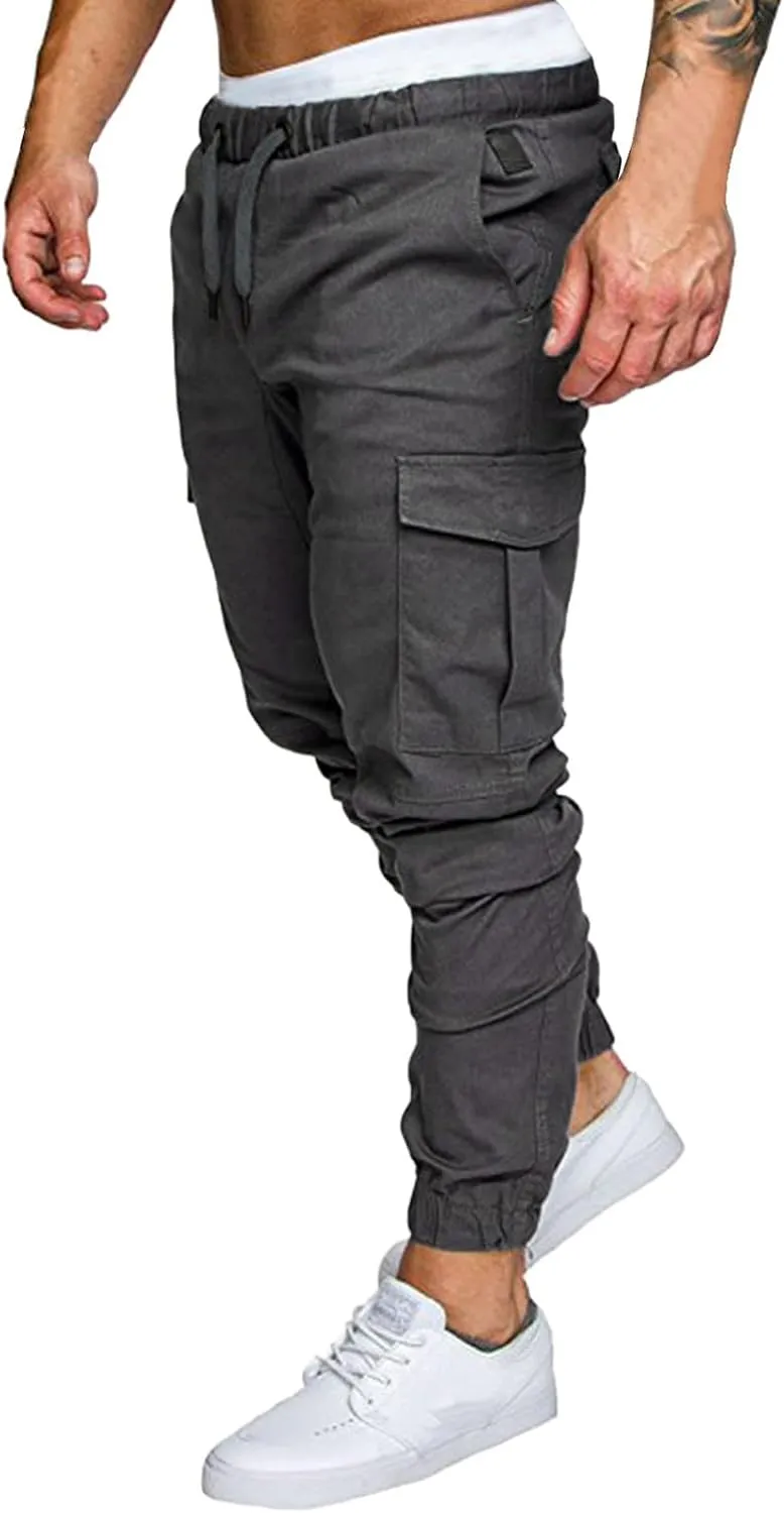 Cargo Pants for Men Big and Tall Jogger Pants Men Sweatpants Men's Basic Active Fleece Jogger Pants Big & Tall Sizes