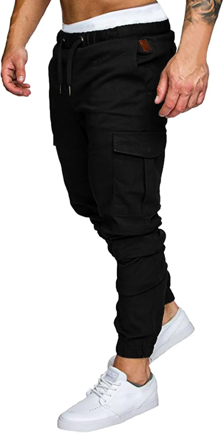 Cargo Pants for Men Big and Tall Jogger Pants Men Sweatpants Men's Basic Active Fleece Jogger Pants Big & Tall Sizes