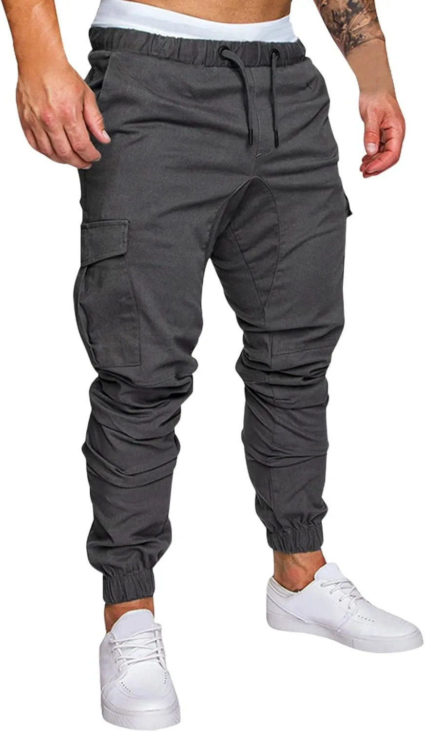 Cargo Pants for Men Big and Tall Jogger Pants Men Sweatpants Men's Basic Active Fleece Jogger Pants Big & Tall Sizes