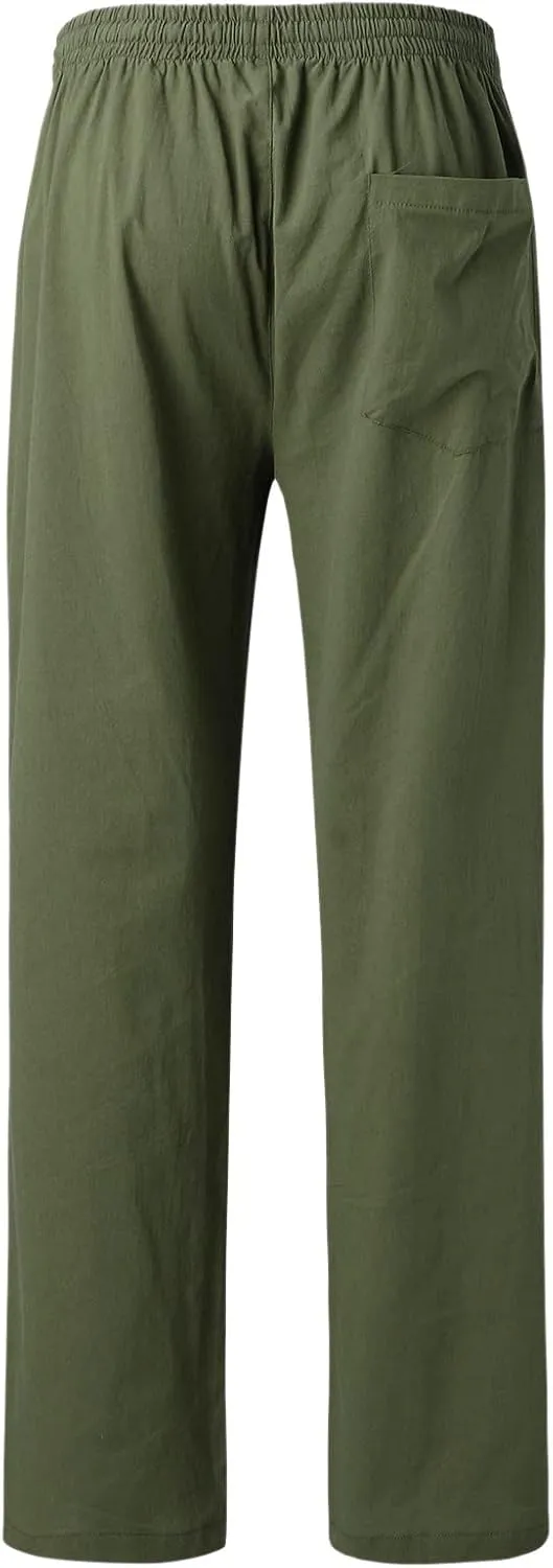 Cargo Pants for Men Relaxed Fit Leg Trousers Workout Jogger Pants with Pockets Sweatpants for Men Mens Zip Joggers