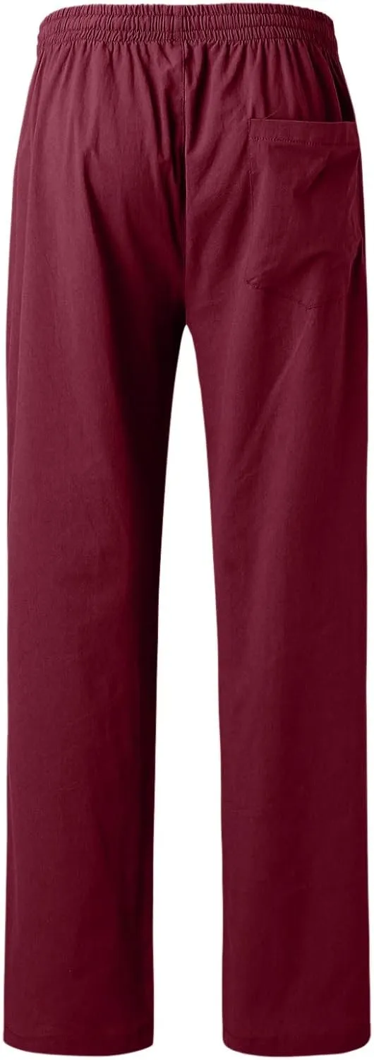 Cargo Pants for Men Relaxed Fit Leg Trousers Workout Jogger Pants with Pockets Sweatpants for Men Mens Zip Joggers