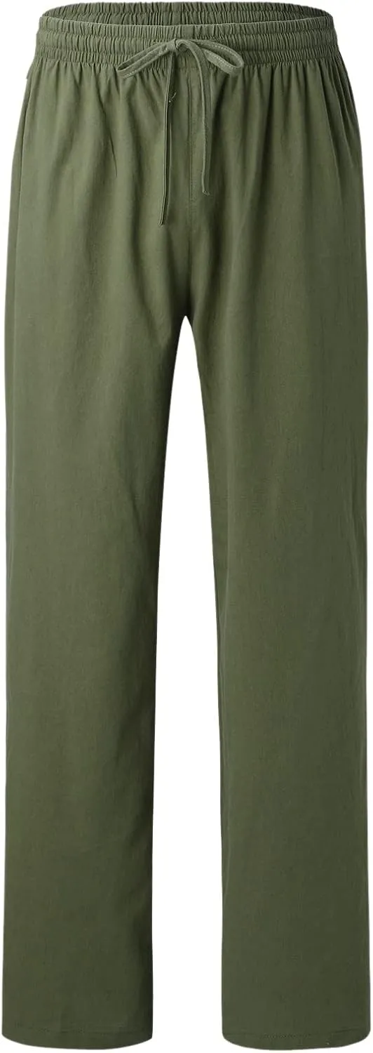 Cargo Pants for Men Relaxed Fit Leg Trousers Workout Jogger Pants with Pockets Sweatpants for Men Mens Zip Joggers