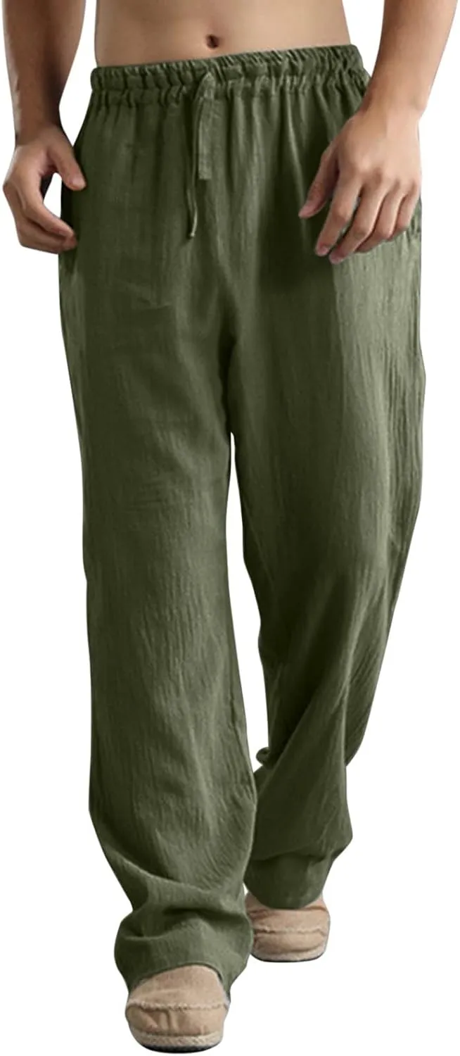 Cargo Pants for Men Relaxed Fit Leg Trousers Workout Jogger Pants with Pockets Sweatpants for Men Mens Zip Joggers