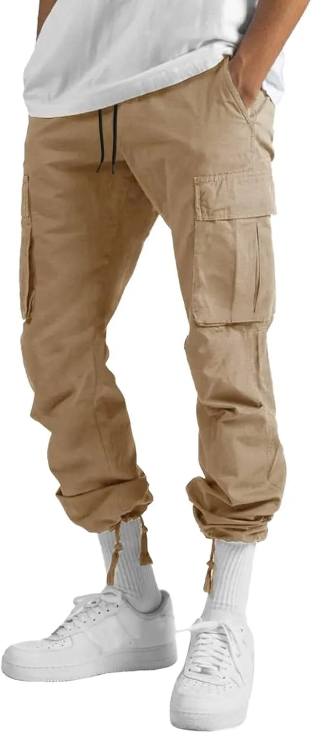 Cargo Pants for Men Relaxed Fit Slim Striped Workout Casual Tapered Sweatpants Men's Pants Casual Cargo Men's Jogger