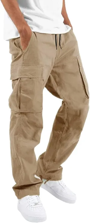 Cargo Pants for Men Relaxed Fit Slim Striped Workout Casual Tapered Sweatpants Men's Pants Casual Cargo Men's Jogger