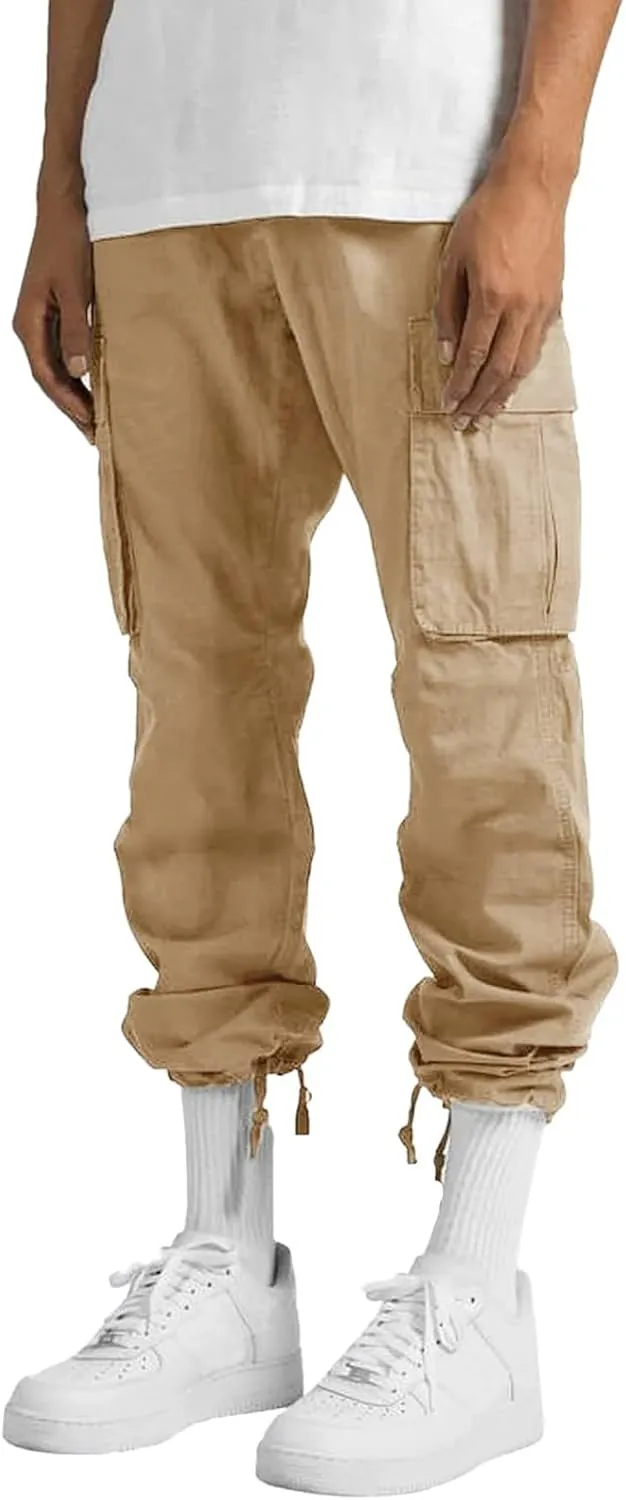 Cargo Pants for Men Relaxed Fit Slim Striped Workout Casual Tapered Sweatpants Men's Pants Casual Cargo Men's Jogger