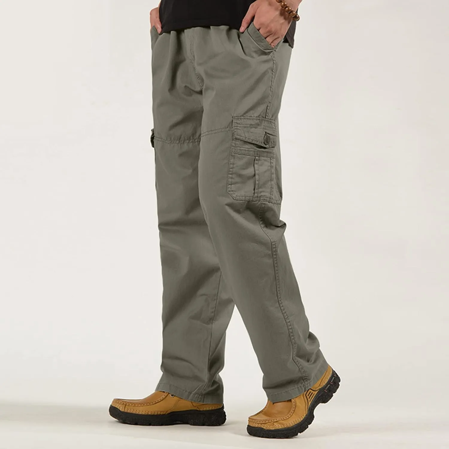 Cargo Sweatpants for Men Mens Lounge Pants Sweatpants Pant with Zipper Pockets Tapered Athletic Joggers Track Workout