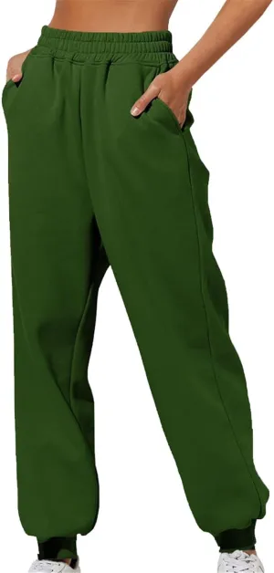 Cargo Sweatpants Women Loose Sweatpants Comfortable High Waisted Jogging Pants with Pockets Casual Low Rise Sweatpant