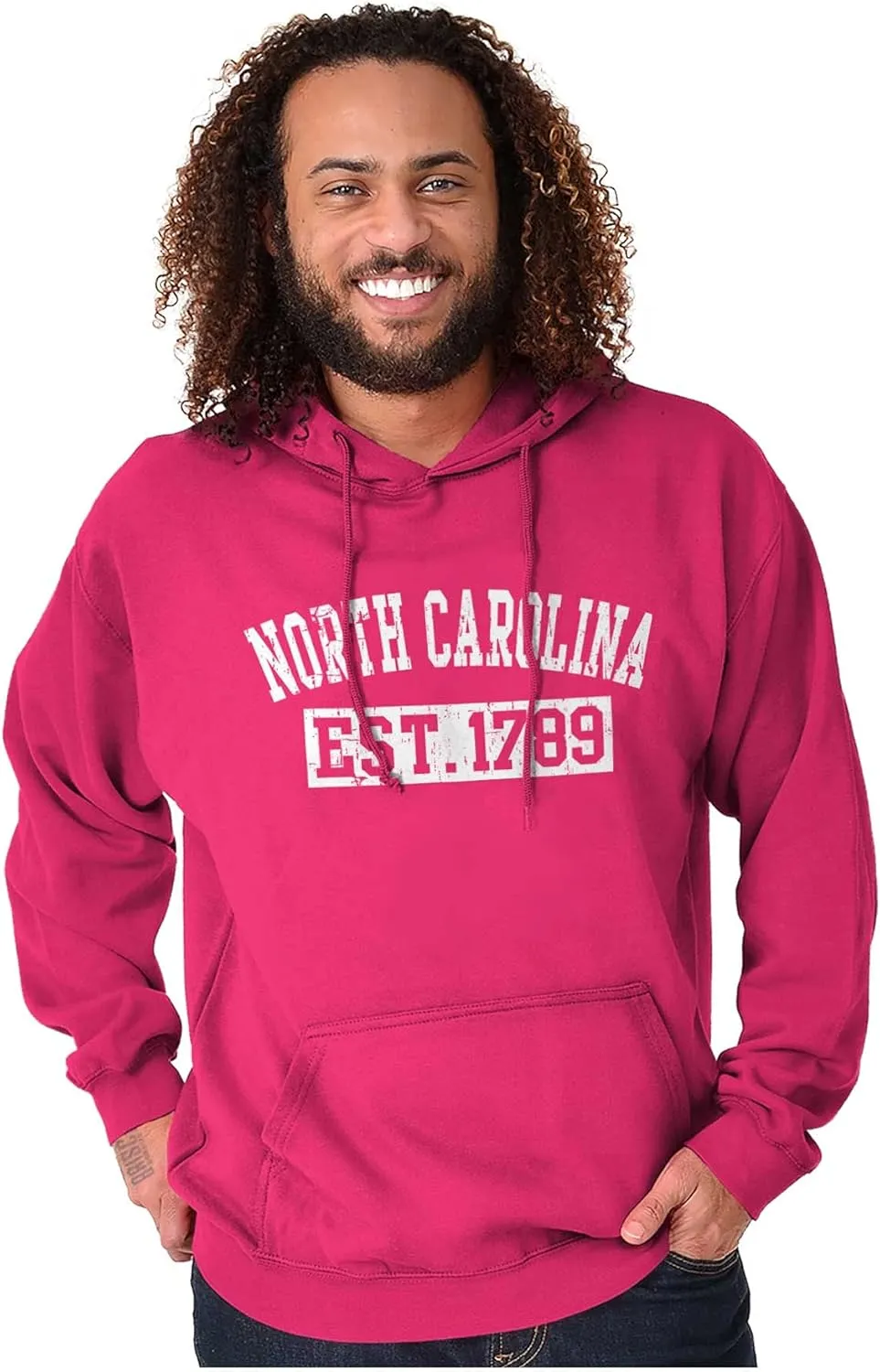 Classic Teaze Vintage North Carolina Distressed Est Hoodie Sweatshirt Women Men