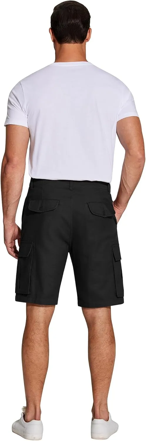 COOFANDY Men's Cargo Shorts Relaxed Fit Cotton Casual Shorts Stretch Outdoor Hiking Work Short with Multi Pockets