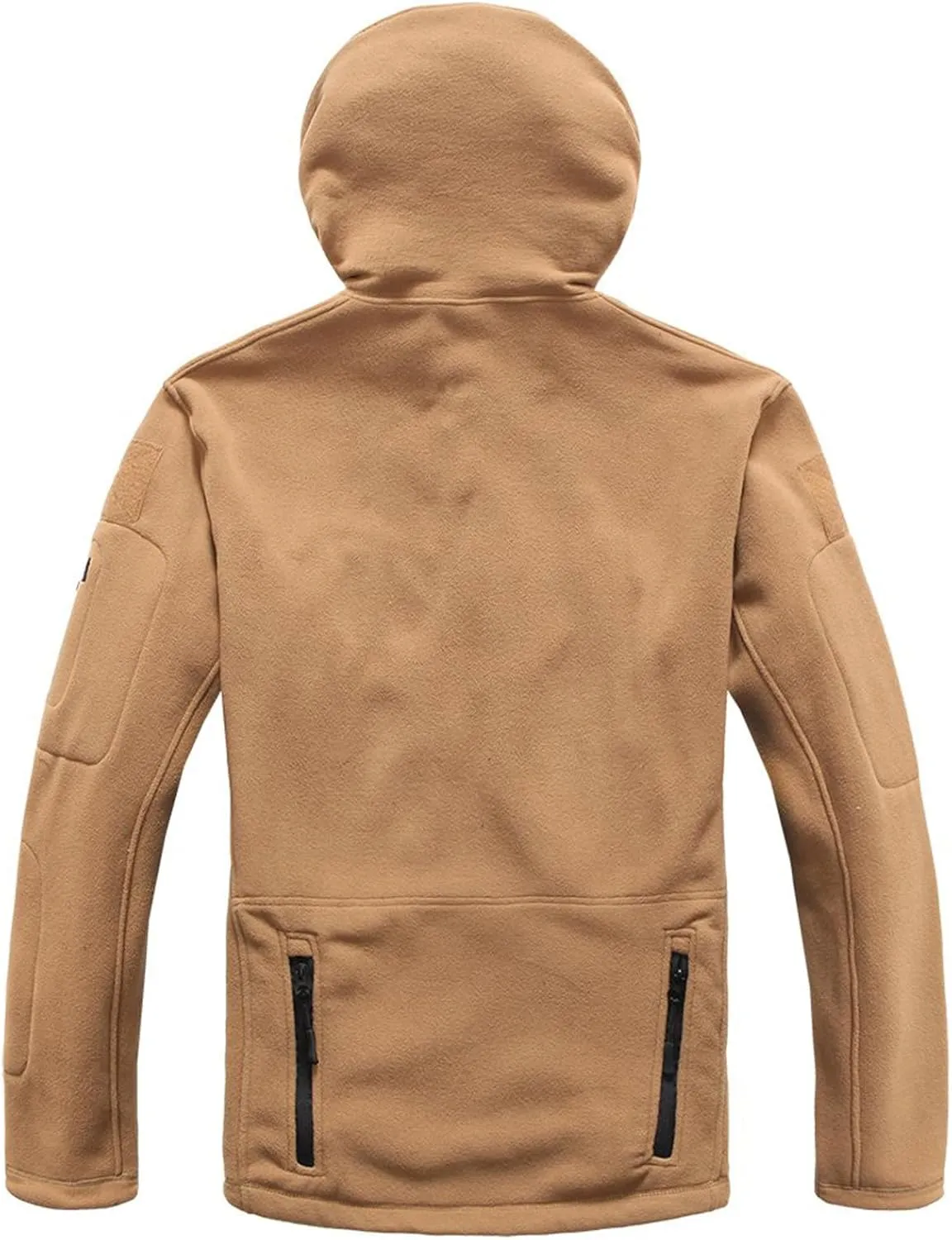 Ctreela Men's Sport Outdoor Tactical Hooded Jackets Winter Insulated Zip Up Military Coats Multi Pocket Fleece Hoodie Jacket