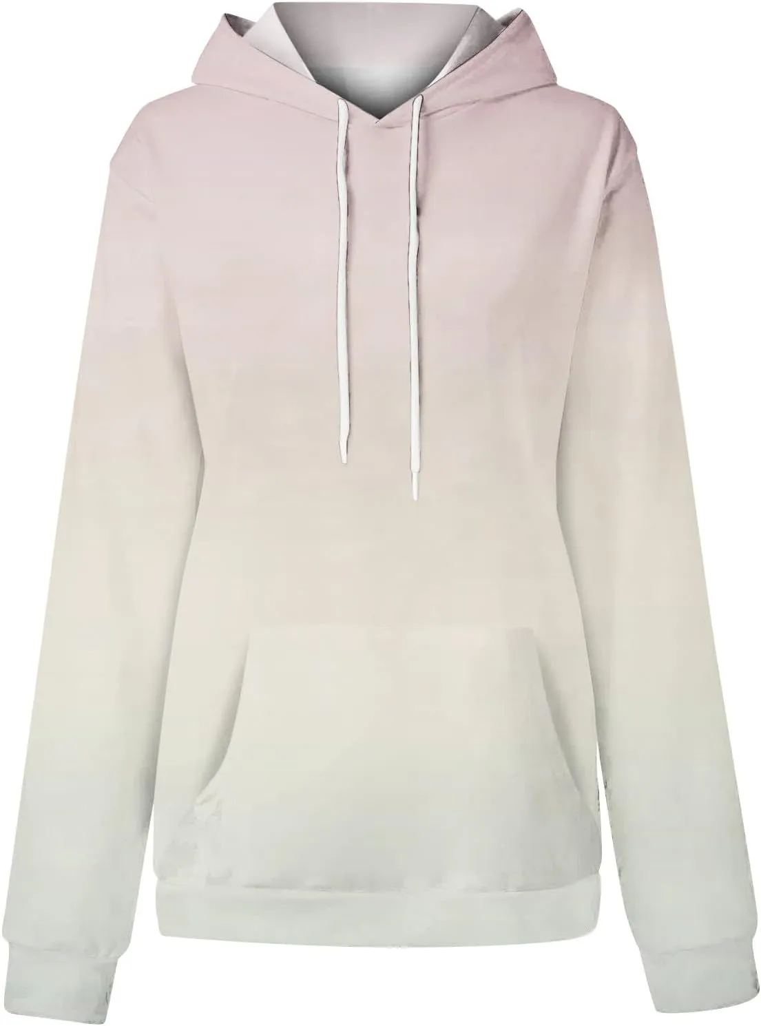 Cute Hoodies For Women Long Sleeve Sweatshirts Tie Dye Patchwork Hoodies Pullover Drop Shoulder Fall Tops With Pocket