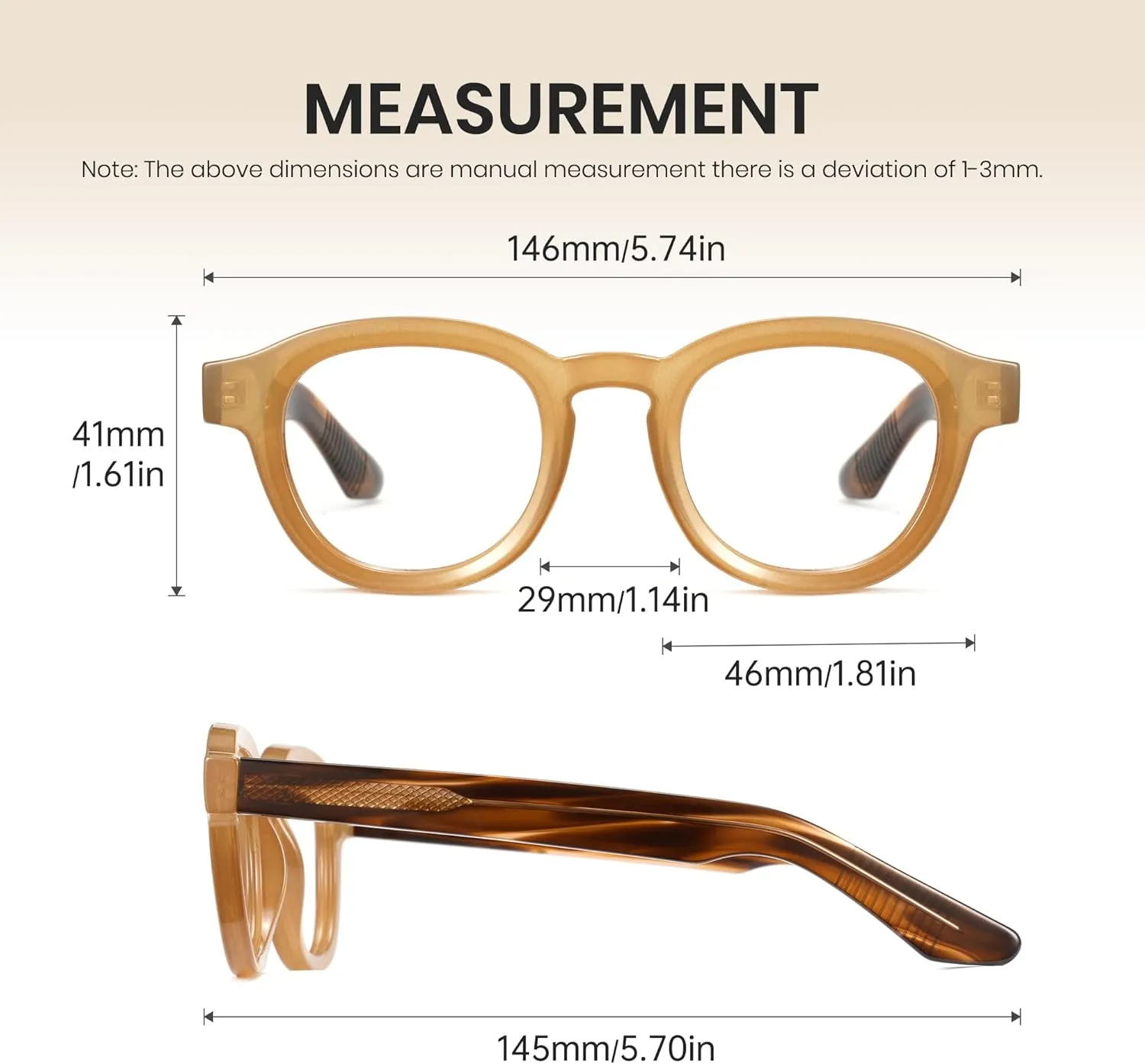Cyxus Blue Light Glasses Fashion Round Computer Blue Ray Blocking Glasses Tr90 Frame Anti Glare Strain For Men Women 8553