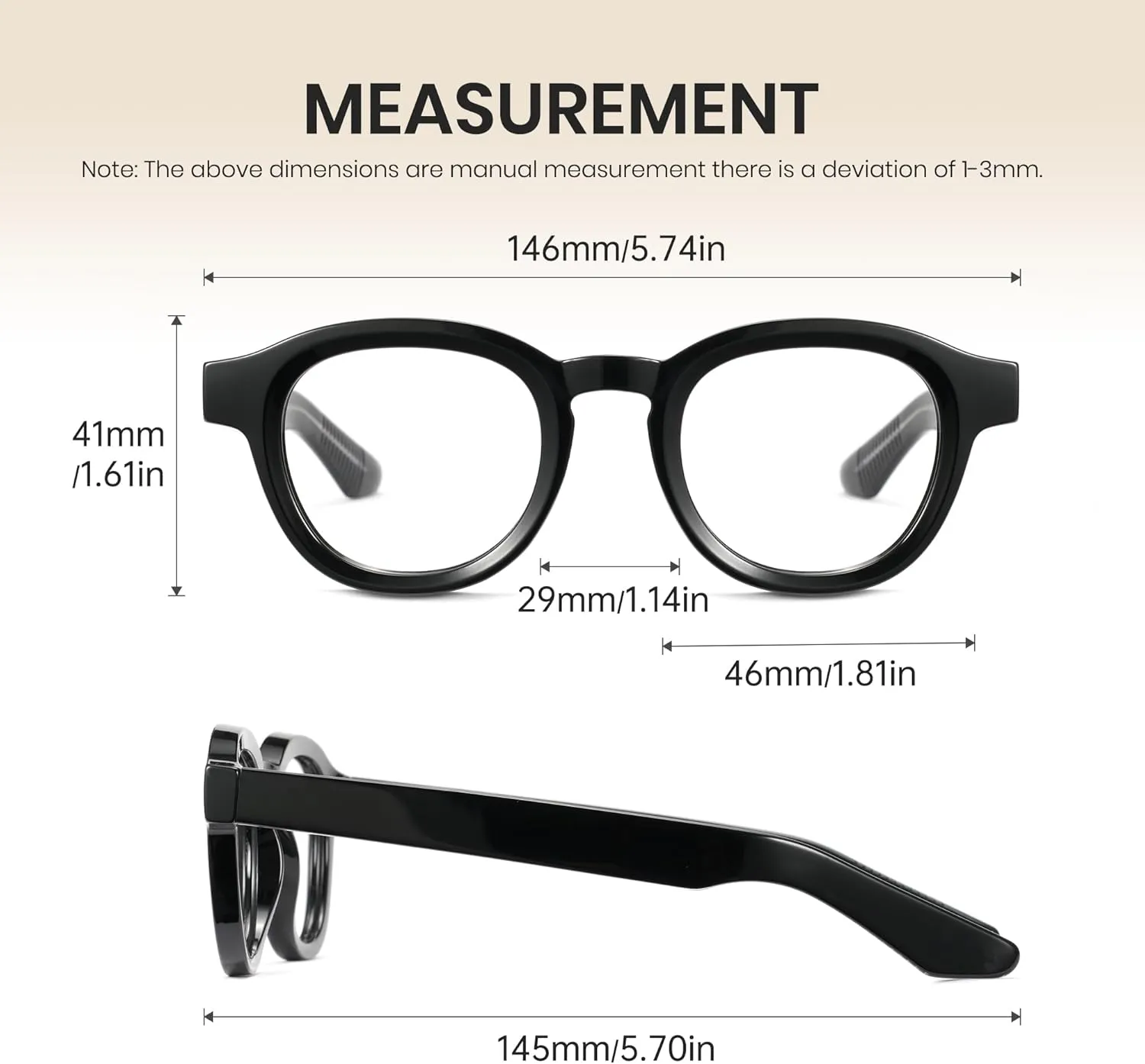 Cyxus Blue Light Glasses Fashion Round Computer Blue Ray Blocking Glasses Tr90 Frame Anti Glare Strain For Men Women 8553