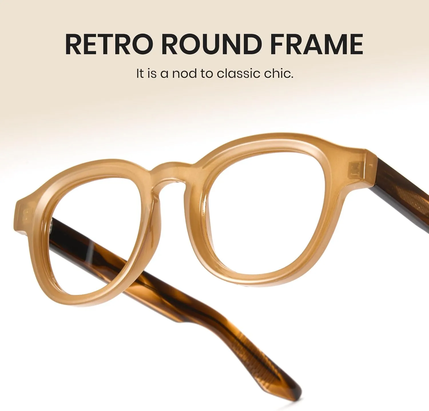 Cyxus Blue Light Glasses Fashion Round Computer Blue Ray Blocking Glasses Tr90 Frame Anti Glare Strain For Men Women 8553