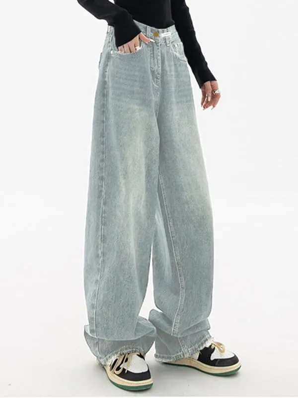 EMMIOL Jeans for Women Wide Leg Baggy Jeans High Waist Y2K Cargo Pants Casual Loose Boyfriends Trousers Vintage Streetwear