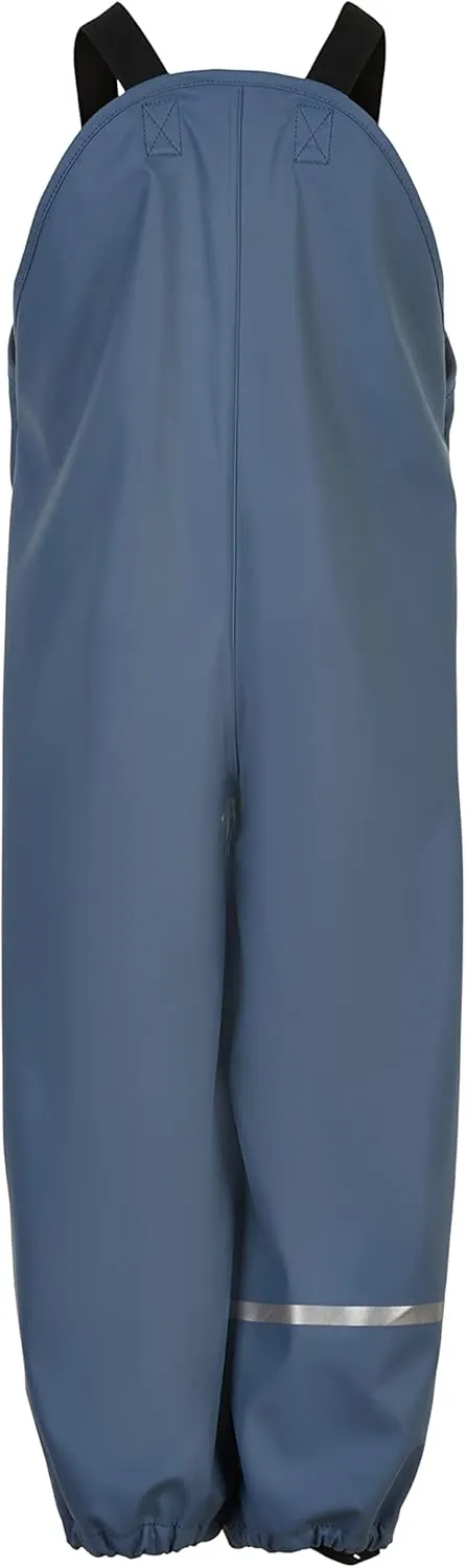 European Kids Wind, Mud, Snow and Waterproof Rain Pants Dungarees Unlined and Fleece Lined for Boys Girls