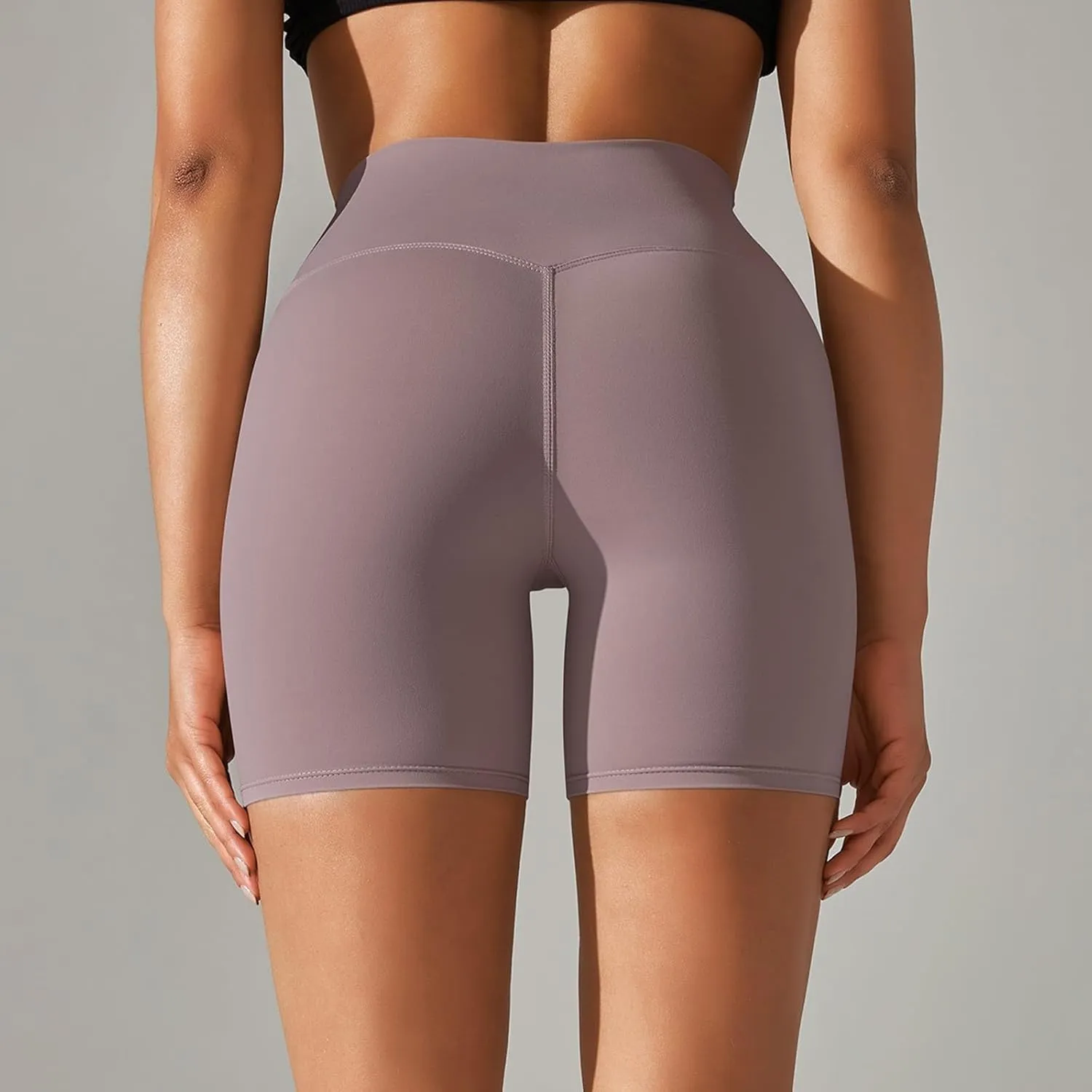 fanmpghleoo Women's Biker Shorts High Waisted Tummy Control Athletic Workout Gym Shorts Compression Running Yoga Shorts