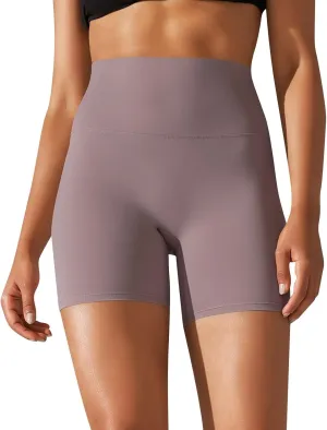 fanmpghleoo Women's Biker Shorts High Waisted Tummy Control Athletic Workout Gym Shorts Compression Running Yoga Shorts