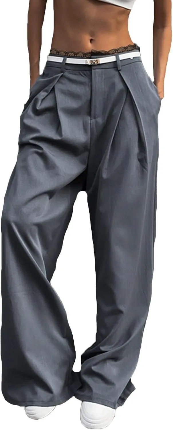 Fashion Jeans for Women Wide Leg Baggy Jeans High Waist Y2K Cargo Pants Casual Loose Boyfriends Trousers Vintage Streetwear