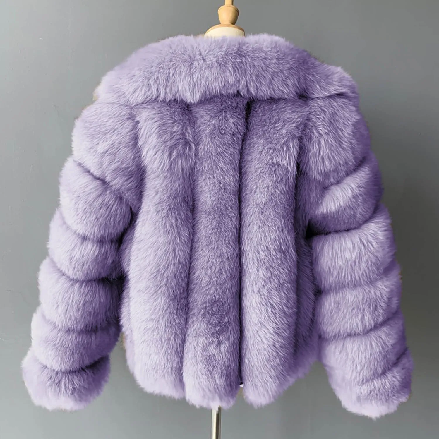 Faux Fur Coat Women Cozy Fuzzy Cropped Jackets Coats Winter Warm Puffer Jacket Trendy Fluffy Long Sleeve Outerwear