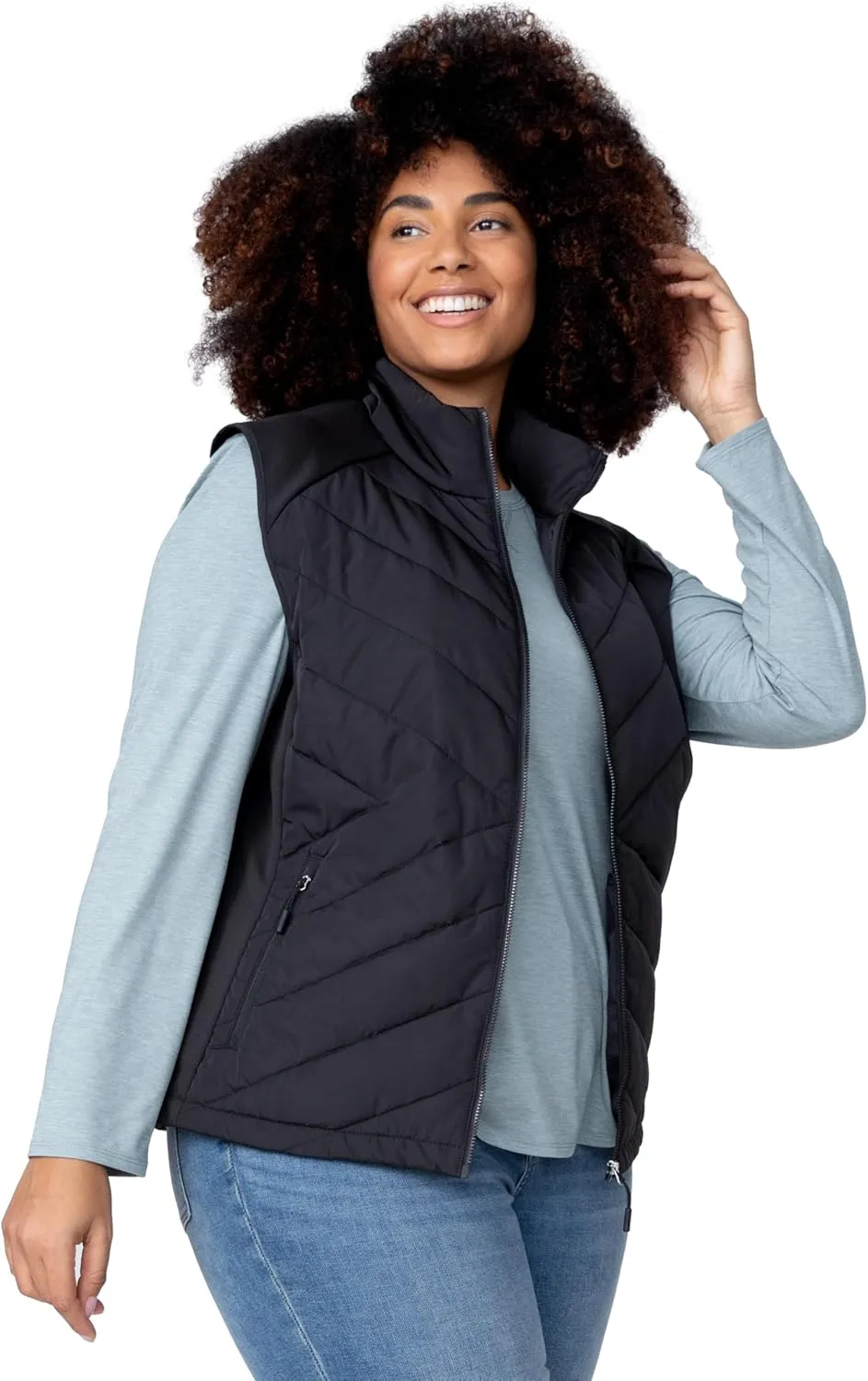 Free Country Women's Plus Size Quilted Hybrid Vest