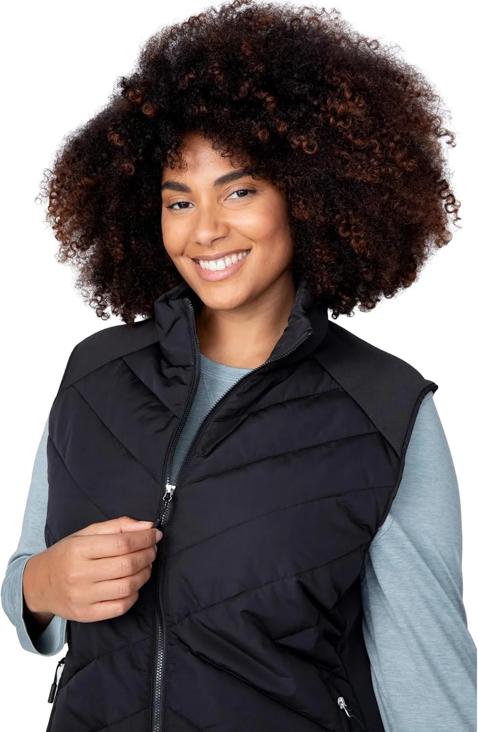 Free Country Women's Plus Size Quilted Hybrid Vest