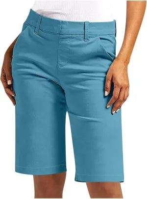 GOFULY Bermuda Shorts for Women Trendy 2025 Summer High Waisted Shorts Casual Straight Leg Comfy Solid Outfits with Pockets