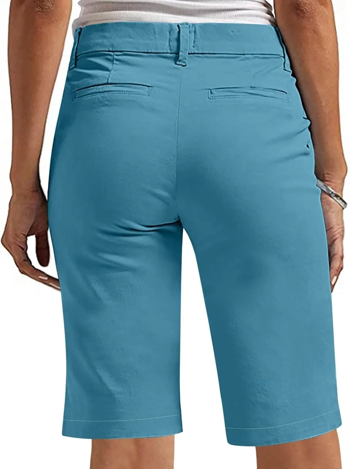 GOFULY Bermuda Shorts for Women Trendy 2025 Summer High Waisted Shorts Casual Straight Leg Comfy Solid Outfits with Pockets