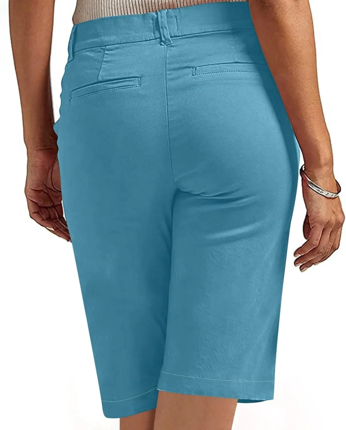 GOFULY Bermuda Shorts for Women Trendy 2025 Summer High Waisted Shorts Casual Straight Leg Comfy Solid Outfits with Pockets
