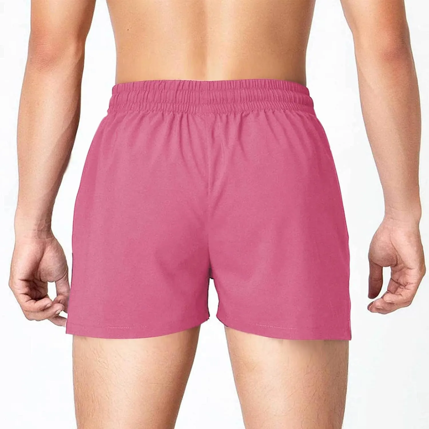 Gym Shorts Men Casual Workout Athletic Running Shorts Quick Dry Lightweight Elastic Waist Summer Pockets Short Pants