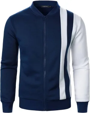 Hoodie Jacket for Men 2024 Fall Jacket Colorblock Zipper Jacket Fashion Lightweight Winter Coats Softshell Outerwear