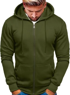 Hoodies for Men Zip up Lightweight Hoodie Big and Tall Sweatshirt Casual Fashion Jackets Fall Tops with Zip Pockets