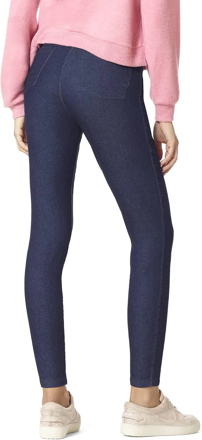 HUE Women's Reversible Denim High Rise Leggings
