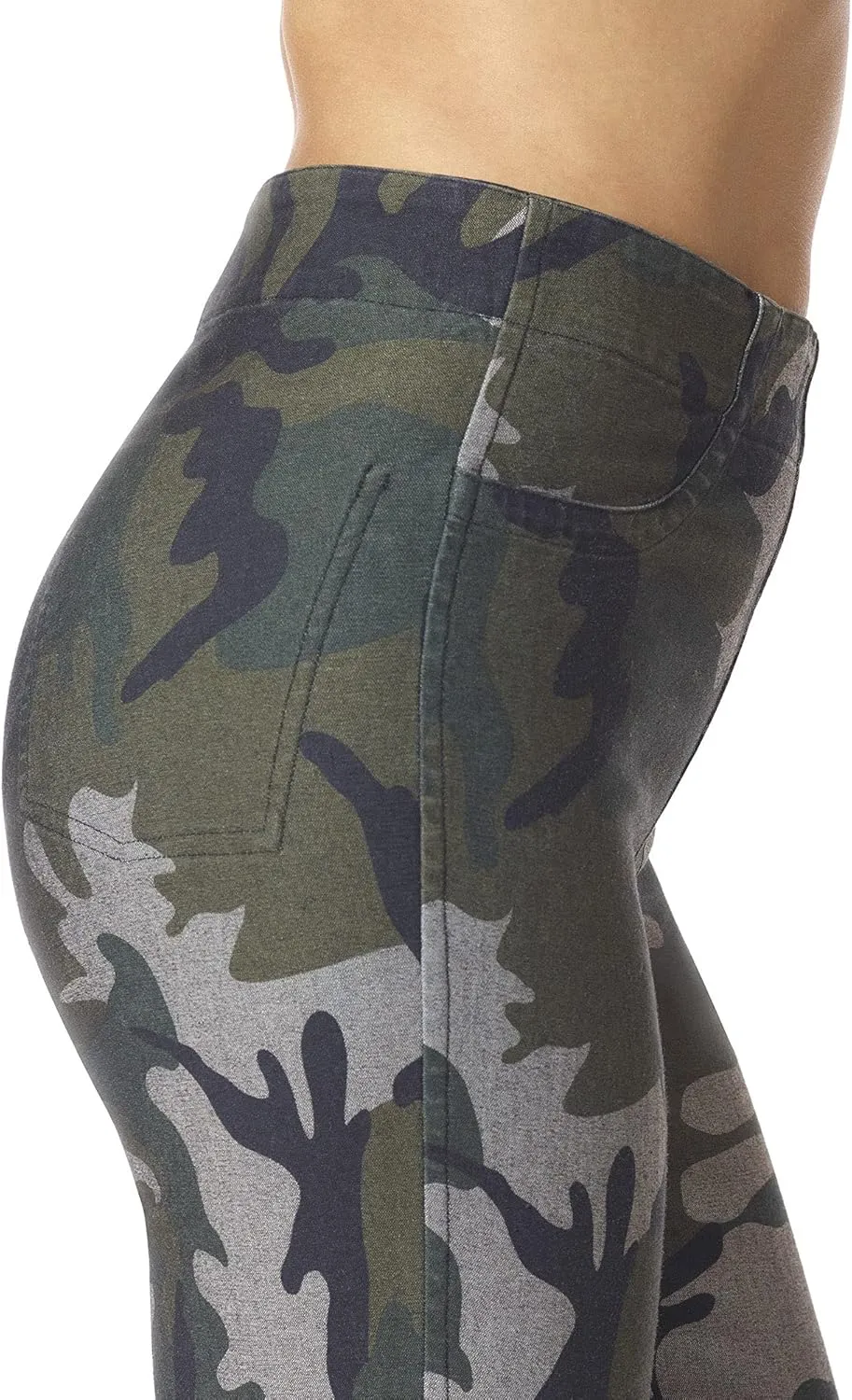 HUE Women's Reversible Denim High Rise Leggings