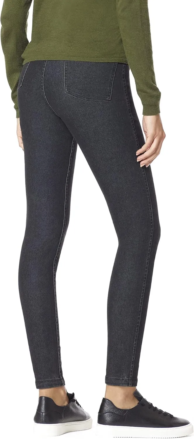 HUE Women's Reversible Denim High Rise Leggings