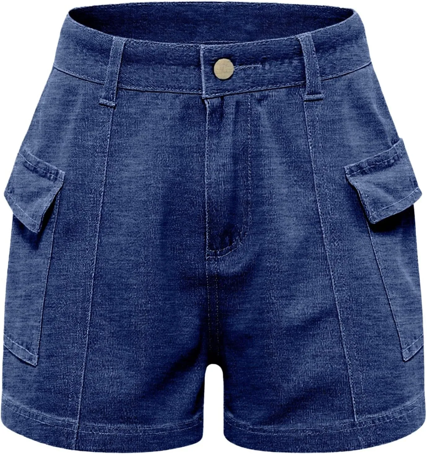 Jean Cargo Shorts for Women Baggy Front Button Lightweight Denim Shorts Stretch Sexy Vacation Travel Hiking Short